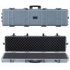 VEVOR Hard Rifle Case, Lockable Rifle Case with Pre-cut Foams, 50 in Movable Gun Storage with Wheels, IP67 Waterproof & Dustproof Pistol Storage for R