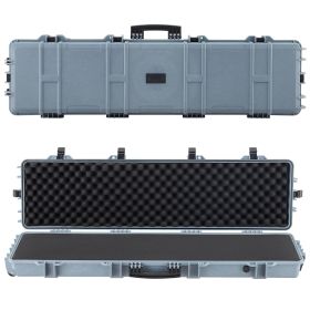 VEVOR Hard Rifle Case, Lockable Rifle Case with Pre-cut Foams, 50 in Movable Gun Storage with Wheels, IP67 Waterproof & Dustproof Pistol Storage for R