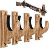Gun Rack Wall Mount, Real Wood Shotgun & Rifle Wall Mount Holder Display for Sword Bow Firearm, Vintage Gun Holder Hangers for Gun Safe As Gifts for M