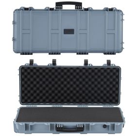 VEVOR Hard Rifle Case, Lockable Rifle Case with 4 Layers Pre-cut Foams, 36 in Gun Storage with Wheels, IP67 Waterproof & Dustproof Pistol Storage Case