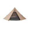 Hot Tent for 4 Persons, Camping Tipi Hot Tents with Stove Jack & Inner Tent, Portable Winter Camping Tents with Snow Skirt, Easy Setup, Waterproof 4 S