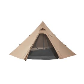 Hot Tent for 4 Persons, Camping Tipi Hot Tents with Stove Jack & Inner Tent, Portable Winter Camping Tents with Snow Skirt, Easy Setup, Waterproof 4 S