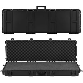 VEVOR Hard Rifle Case, Lockable Rifle Case with Detachable XPE Foam, 50 in Gun Storage with Wheels, IP67 Waterproof & Dustproof Pistol Storage Cases f