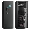 VEVOR 8-10 Gun Safe, Long Gun Cabinet for Rifles and Pistols, Quick Access Fireproof Rifle Safe with 3 Pistol Pockets and Adjustable Racks, Large Digi