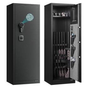 VEVOR 8-10 Gun Safe, Long Gun Cabinet for Rifles and Pistols, Quick Access Fireproof Rifle Safe with 3 Pistol Pockets and Adjustable Racks, Large Digi