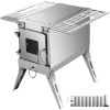 VEVOR Tent Wood Stove,Outdoor Camping Wood Burning Stove Stainless Steel With Folding Pipe,Portable Wood Stove 90.6'' Height Wood Tent Stove For Campi