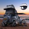 Adventurer Pro Rooftop Tent Hard Shell with USB Outlet, Side Awning, Replaceable Rain Fly&Luggage Racks for 4 Season Camping, Aluminum Pop Up 2-3 Pers