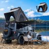 Explorer Pro Rooftop Tent Hard Shell with USB Outlet, Side Awning, Replaceable Netting Curtain&Luggage Racks for 4 Season Camping, Aluminum Pop Up 2-3
