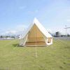 Canvas Tent Bell Tent Glamping, 4 Seasons Yurt Tent for Camping, 4M/5M Cotton Canvas Tent for Family Camping, Outdoor Hunting, or Party (13ft-16.5ft).