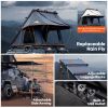 Adventurer Pro Rooftop Tent Hard Shell with USB Outlet, Side Awning, Replaceable Rain Fly&Luggage Racks for 4 Season Camping, Aluminum Pop Up 2-3 Pers