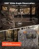Hunting Blind, 6-7 Person, 288 Degree 5 Side See-Through Ground Blinds with Carrying Bag, Portable Camouflage Tent, Durable Concealed Shelter with Sil
