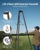 VEVOR Tripod Deer Hoist, 500 lbs Load Capacity, Hunting Game Hoist Winch Lift with Gambrel & Manual Winch, Hunting Game Skinning and Cleaning Accessor