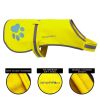 Soft Shell Waterproof Dog Vest S Size Neck 17 in Chest 27.5 In Hi Visibility Reflective Jacket with Light Fleece Lining Ideal in Cooler Climates Fluor