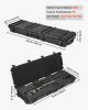 VEVOR Hard Rifle Case, Lockable Rifle Case with Detachable XPE Foam, 50 in Gun Storage with Wheels, IP67 Waterproof & Dustproof Pistol Storage Cases f