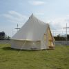 Canvas Tent Bell Tent Glamping, 4 Seasons Yurt Tent for Camping, 4M/5M Cotton Canvas Tent for Family Camping, Outdoor Hunting, or Party (13ft-16.5ft).