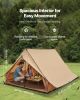 VEVOR Camping Hot Tent, 2 Persons Cabin Tent with Stove Jack & Poles, Waterproof Winter Tents Shelters with Fireproof Ground Mat, Portable 4 Season Te