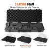 VEVOR Tactical Range Case, Outdoor Tactical Hard Case with 3 Layers Fully-protective Foams, 42 inch lockable Hard Tactical Range Case with Wheels, IP6