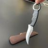 1pc Beautiful Arc-shaped Straight Knife, Made Of High-quality Steel. It Is Suitable For Various Scenarios Such As Outdoor Activities, Handicrafts, Cam