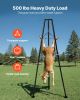 VEVOR Tripod Deer Hoist, 500 lbs Load Capacity, Hunting Game Hoist Winch Lift with Gambrel & Manual Winch, Hunting Game Skinning and Cleaning Accessor