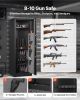 VEVOR 8-10 Gun Safe, Long Gun Cabinet for Rifles and Pistols, Quick Access Fireproof Rifle Safe with 3 Pistol Pockets and Adjustable Racks, Large Digi