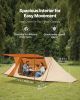 VEVOR Camping Hot Tent, Lightweight Bushcraft Tent with Stove Jack & 2 Tarp Poles, Waterproof Winter Hot Tents Shelters, Portable 4 Season Tents for 2