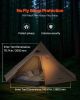 Hot Tent for 4 Persons, Camping Tipi Hot Tents with Stove Jack & Inner Tent, Portable Winter Camping Tents with Snow Skirt, Easy Setup, Waterproof 4 S