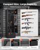 4 Gun Safe, Long Gun Cabinet for Rifles and Pistols, Quick Access Fireproof Rifle Safe with 2 Ammo Slots, 2 Pistol Pockets & 2 Adjustable Racks, Large
