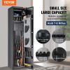 VEVOR 6 Rifles Gun Safe, Rifle Safe with Fingerprint & Digital Keypad Lock, Gun Storage Cabinet for Shotguns with Built-in Storage Locker, Removable S