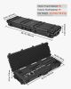 Hard Rifle Case, Lockable Rifle Case with Pre-cut Foams, 52 in Gun Storage with Wheels, Heavy Duty IP67 Waterproof & Dustproof Pistol Storage Cases fo