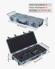 VEVOR Hard Rifle Case, Lockable Rifle Case with 4 Layers Pre-cut Foams, 36 in Gun Storage with Wheels, IP67 Waterproof & Dustproof Pistol Storage Case