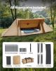 VEVOR Camping Hot Tent, Lightweight Bushcraft Tent with Stove Jack & 2 Tarp Poles, Waterproof Winter Hot Tents Shelters, Portable 4 Season Tents for 2