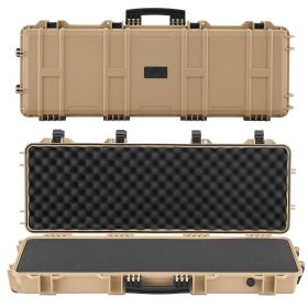 VEVOR Hard Rifle Case, Lockable Rifle Case with Pre-cut Foams, 40 in Gun Storage with Wheels, IP67 Waterproof & Dustproof Movable Large Pistol Storage (Default: Default)