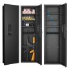 53" Passwod Touch Panel In-Wall Safe,Hidden Wall Gun Safe for Rifles with Adjustable Shelves,Assembled Storage Multifunctional Wall Safe for Firearm a
