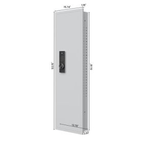 53" Passwod Touch Panel In-Wall Safe,Hidden Wall Gun Safe for Rifles with Adjustable Shelves,Assembled Storage Multifunctional Wall Safe for Firearm a (Color: as picture)