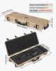 VEVOR Hard Rifle Case, Lockable Rifle Case with Pre-cut Foams, 40 in Gun Storage with Wheels, IP67 Waterproof & Dustproof Movable Large Pistol Storage