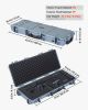 VEVOR Hard Rifle Case, Lockable Rifle Case with Pre-cut Foams, 42 in Movable Gun Storage with Wheels, IP67 Waterproof & Dustproof Pistol Storage for R