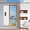 53" Fingerprint Touch Panel In-Wall Safe,Hidden Wall Gun Safe for Rifles with Adjustable Shelves,Assembled Storage Multifunctional Wall Safe for Firea
